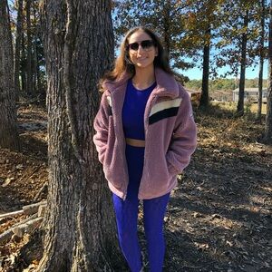 Guess Mauve Sherpa Jacket